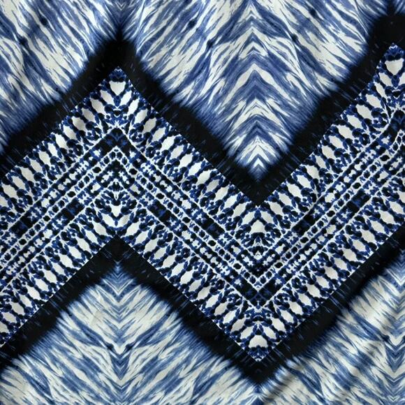 INC Women's‎ Large Blue Off The Shoulder Blue Sundress Sheer Sleeves Summer - Picture 10 of 10